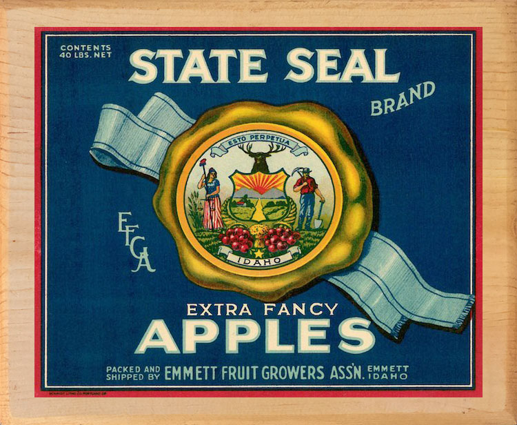 STATE SEAL – Vintage Apple Labels